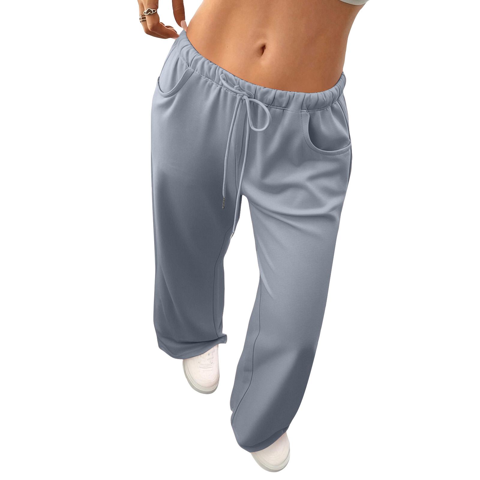 Women s Wide-leg Athletic Pants, Loose Straight-leg Casual Pants, Athletic Jogging Pants L