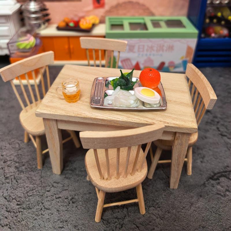 

Doll House Accessories DIY Micro Landscape Scene Model Small Ornaments Mini Simulation Small Table and Chair 1Pcs