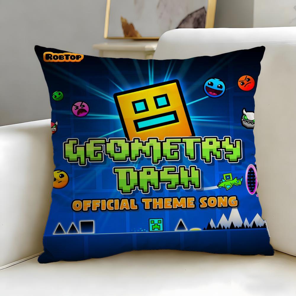

Классическая игра Geometry Dash Наволочка Мягкая и Легко стирающаяся – Универсальная для Дивана, Кровати, Путешествий и Офиса 30cmx30cm