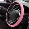 Steering Wheel Cover 37-38cm Summer Winter Universal PU Leather Embossed Corrugated Steering Wheel Cover Non-slip Heat-resistant