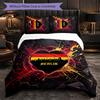 Germany Football Pattern 3 Pieces Bedding Set Soft Microfiber Duvet Cover with Pillow Cases for Bedroom
