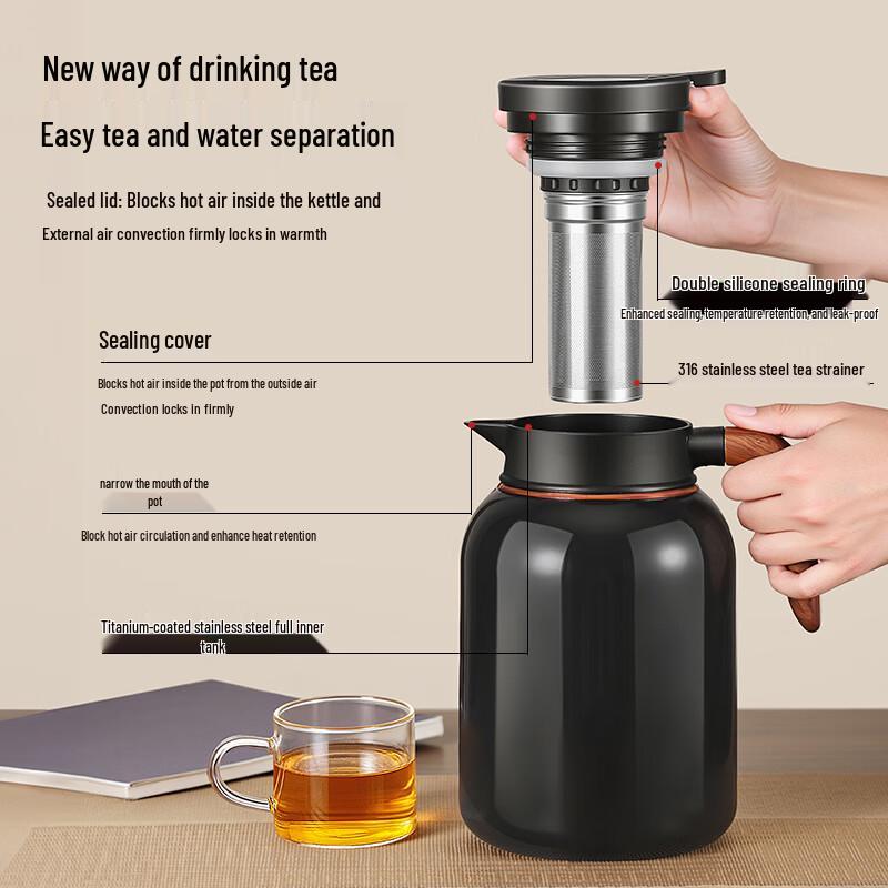 Baqianhang Titanium-Coated Stainless Steel Stew Tea Pot