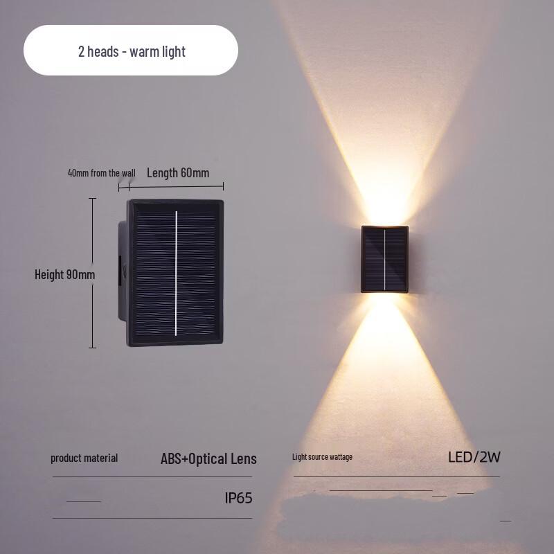 UOSU Solarna Zewnętrzna Ogrodowa Lampa Ścienna