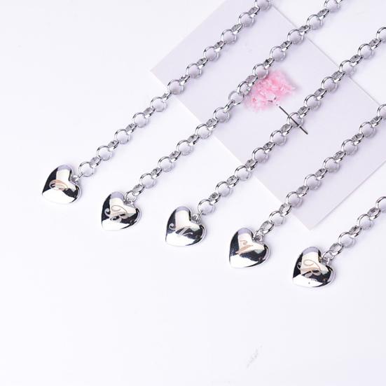 Adjustable Polished Smooth Edge Electroplating Ornamental Decoration Delicate Heart 26 Letters Alphabet Initial