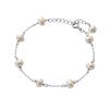 925 Sterling Silver Freshwater Pearl Beaded Bracelet Fine Jewelry for Women