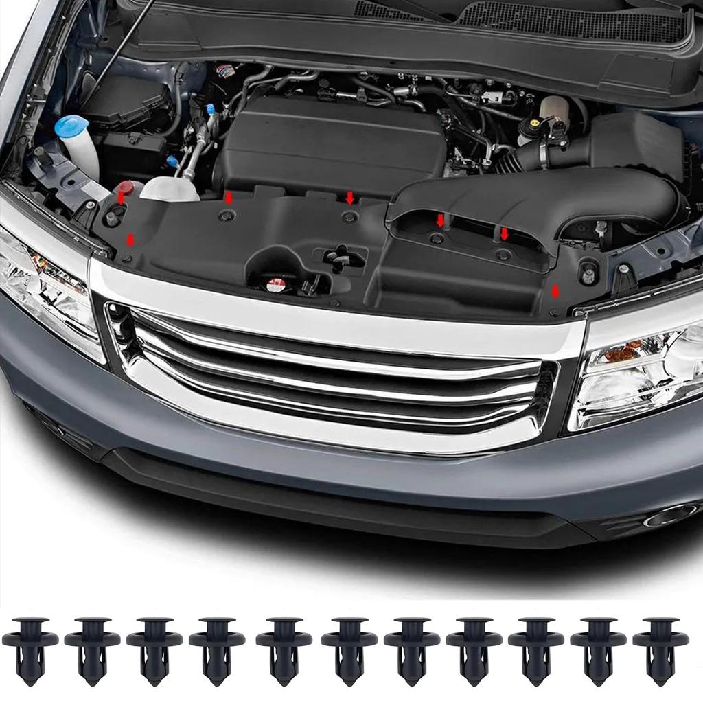 Honda Auto Nieten Nylon Drucktyp Lochdurchmesser 0,4 Zoll (10 mm) 91503-sz3-003 Stoßstangen Kotflügel Clip [50 Stück]