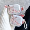 Pink Plum Blossom Pattern Earbuds Case for AirPods Pro3/Pro2/Pro Earphone Case For AirPods 4/3/2/1 Clear TPU Shockproof Cover