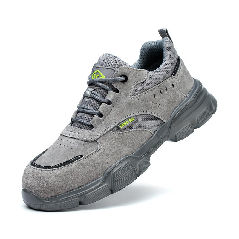 Fashion Safety Shoes Sport Men Protective Shoes Anti-smash Anti-puncture Work Boots Steel Toe Shoes Breathable Men Work Shoes