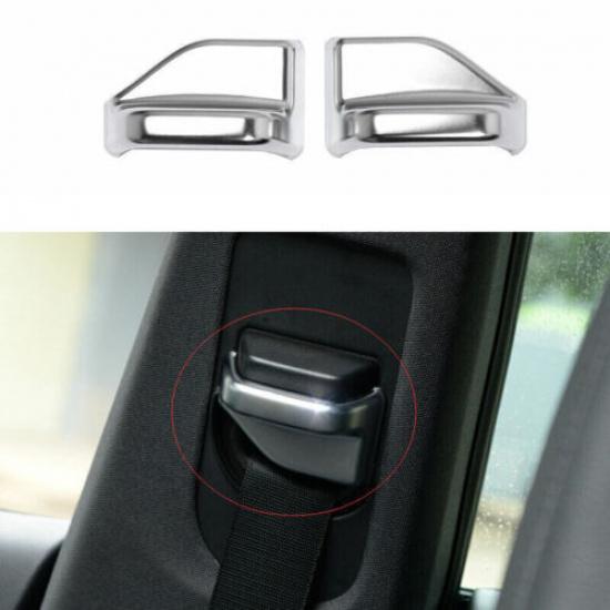 Fit For Benz GLA CLA 2013- ABS Silver Interior Seat Belt Buckle Cover Trim