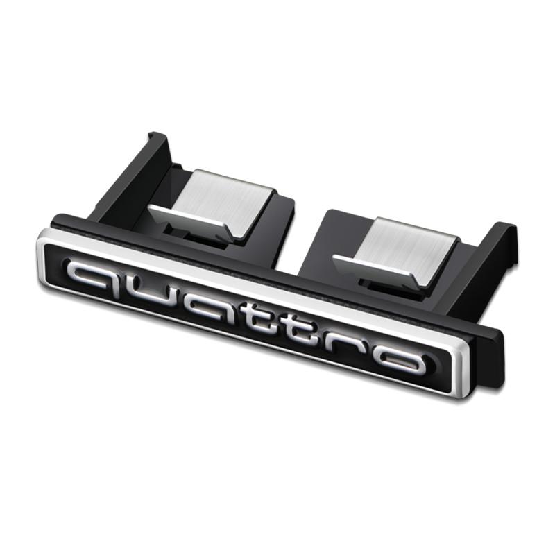For 6gzjm S3 S4 S5 S6 A3 A4 A5 A6 A7 A8 Q3 Q5 Q7 Car Styling 6 colors Metal Quattro Logo Front Grill Badge Emblem Sticker Decals gzjm6