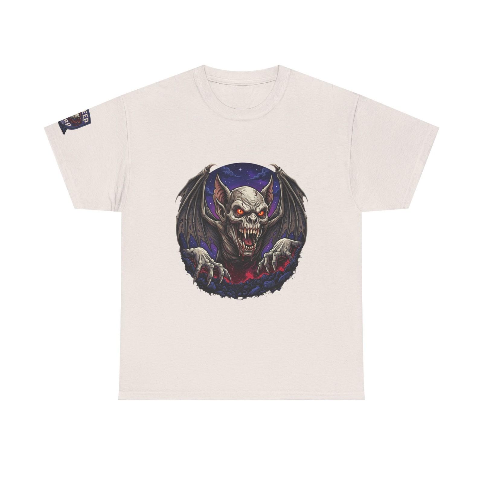KREEP KORP Creepy Vampire Bat Skull T-Shirt | Gothic Horror Night Halloween S