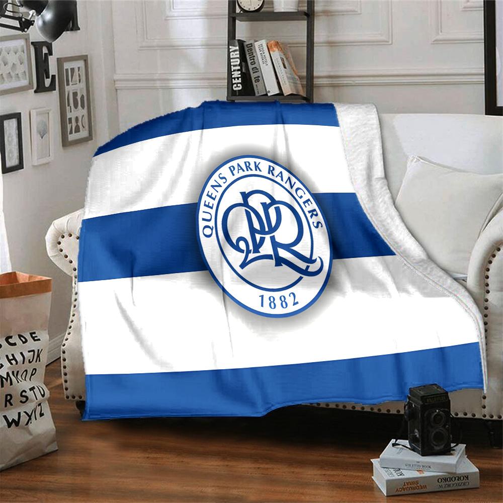 Queens Rangers Fußball Flanelldecke, Weiches Polyester, Modernes Design, Ganzjahres für Camping, Reisen, Geschenke für Feiertage oder Geburtstage