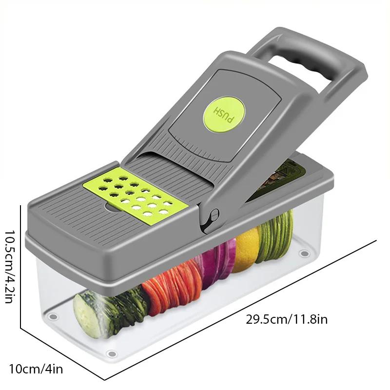 15IN1 Multifunctional Vegetable Cutter Potato Slicer Carrot Grater Kitchen Accessories Gadgets Steel Blade Kitchen Tool