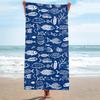 1pc School Of Whimsy Pattern Beach Towel Oversized Quick Dry Microfiber Towels Pool Accessories Cruise Essentials Vacation Gifts