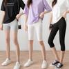 Solid Color Modal Basic Leggings Knee Length Women Sport Legging Calf Length Yoga Pants