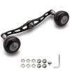 HEIGHTEN 130mm Reel Handle with 36mm Carbon Knob, Compatible with SHIMANO, DAIWA, and Abu Baitcastin