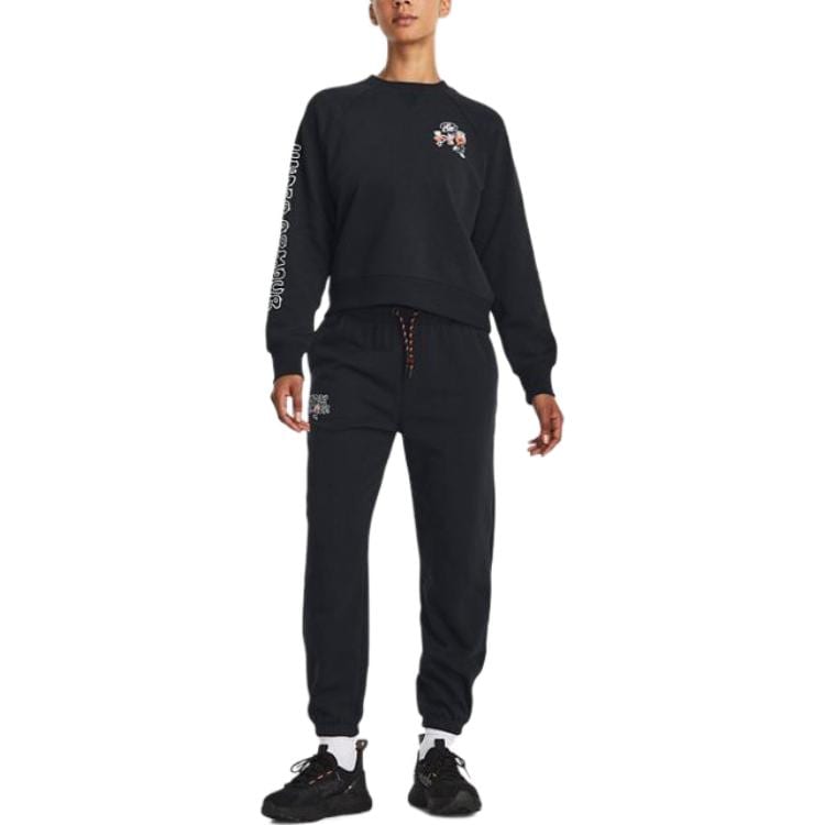 Under Armour Sweatshirts Women's Black Crew Neck Moderate Regular 1379833-001