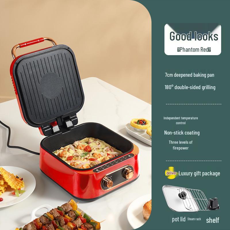 Multifunctional Double-Sided Non-Stick Electric Pancake Maker and Crepe Pan