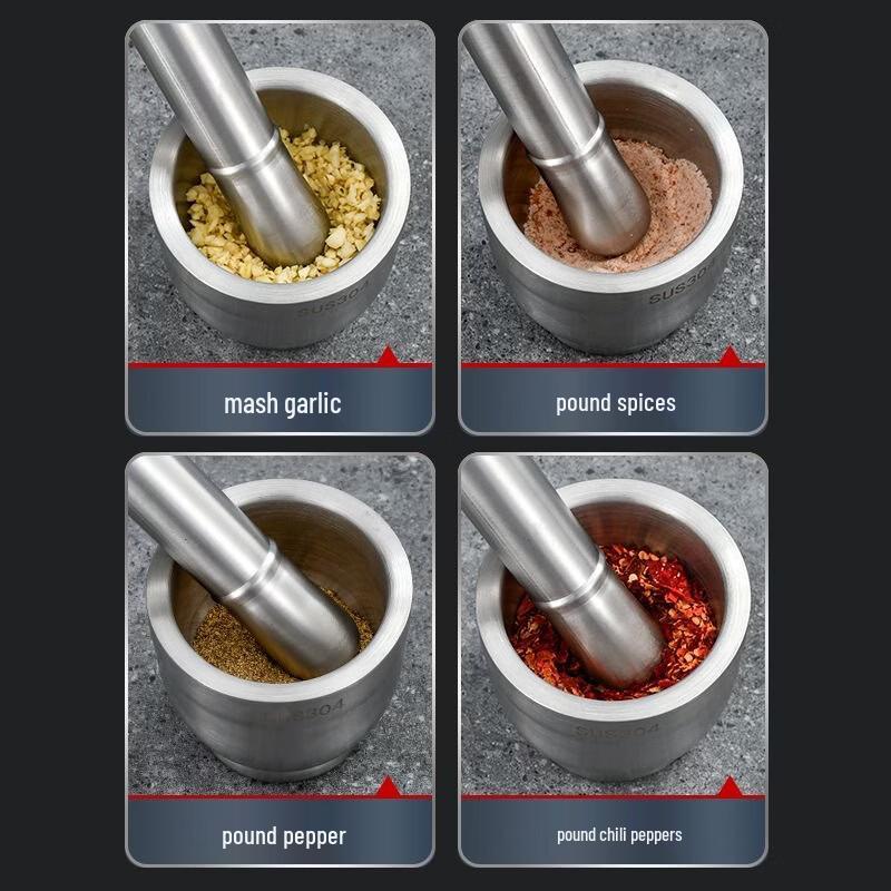 Wutuo 304 Stainless Steel Mortar and Pestle Set