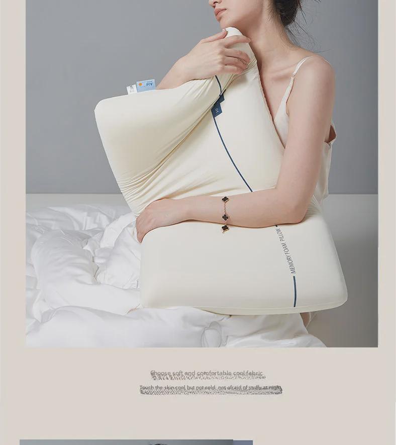 Memory Foam Cervical Pillow for Dorm & Home: Anti-Mite Comfort for Neck Support