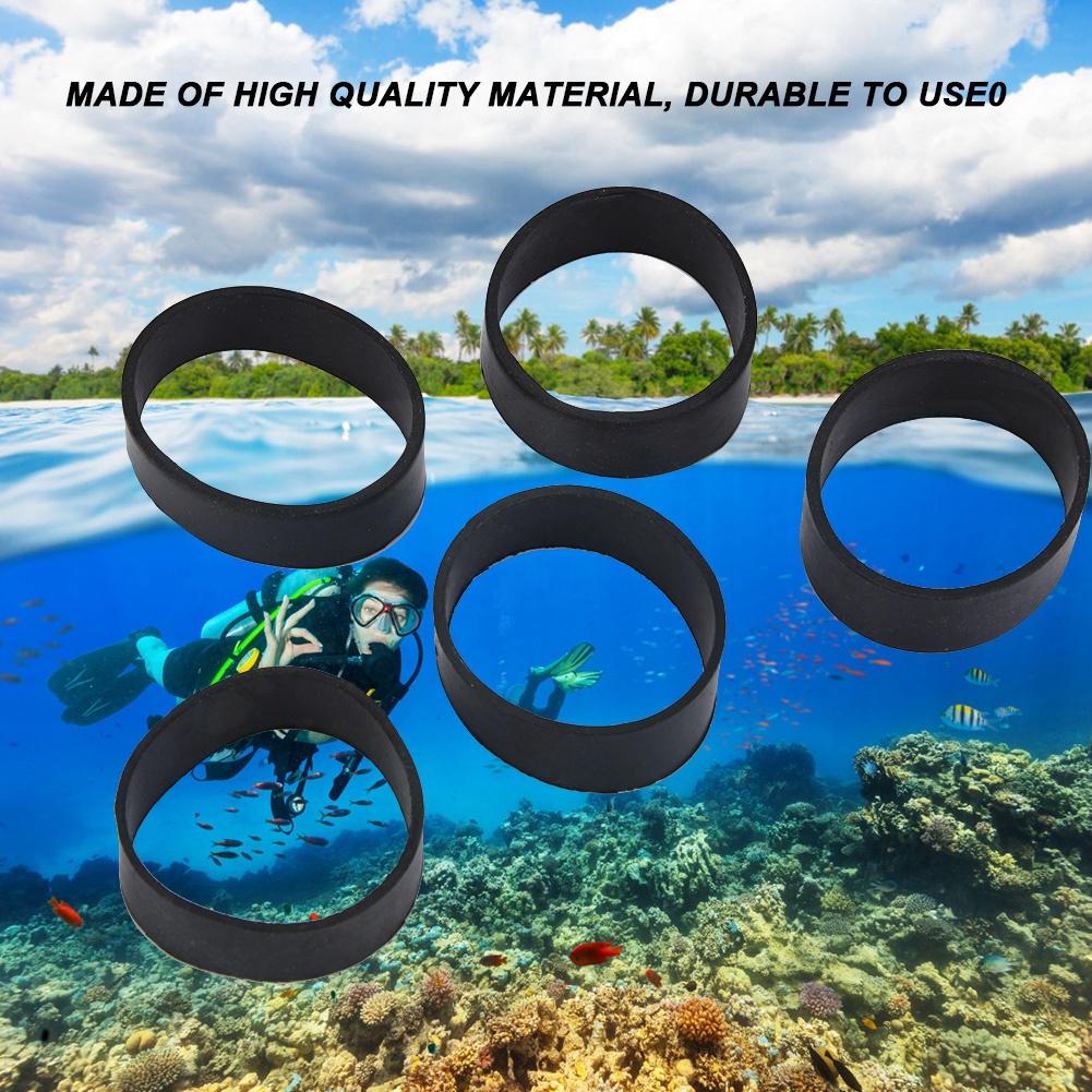 KEEP DIVING 5 Stück Gummi-Befestigungsband für 5 cm Gurtband, Gewichtsgürtel, Tauchzubehör
