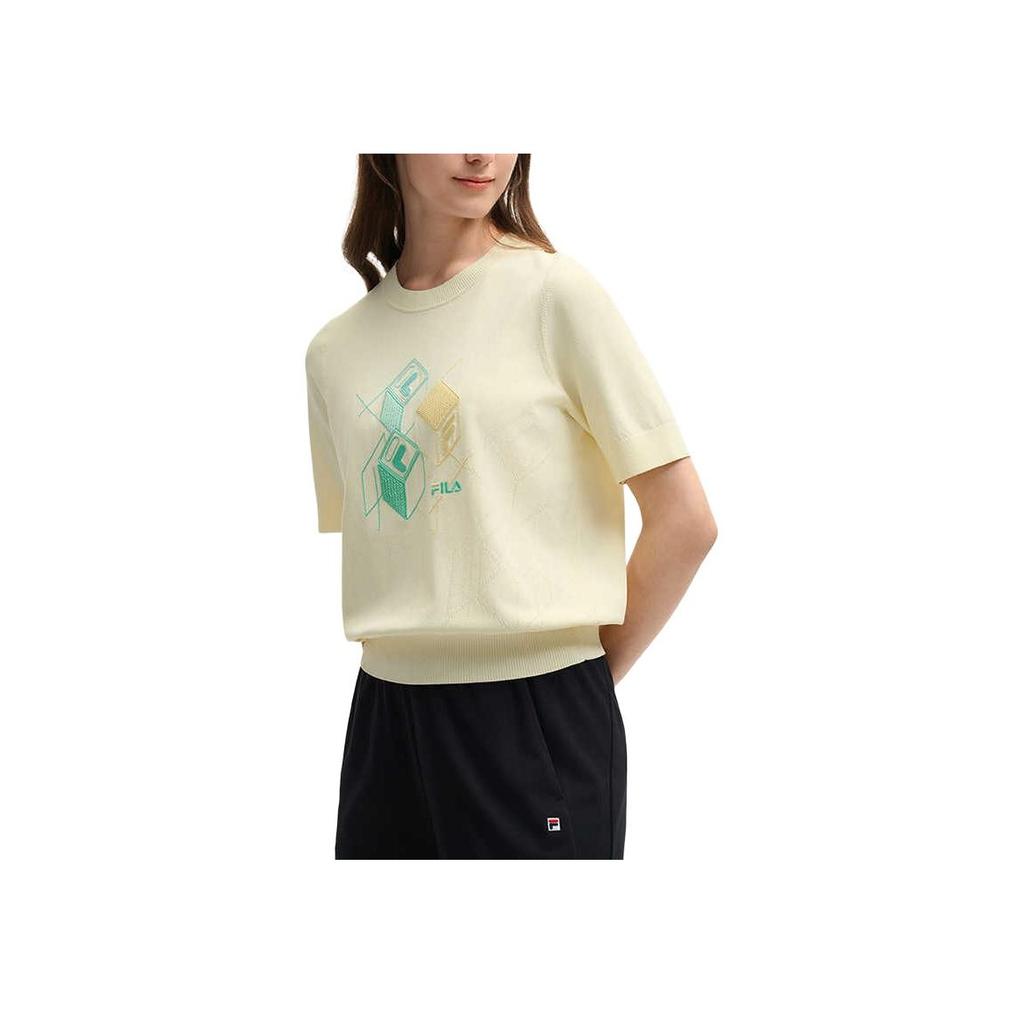 New FILA T Shirt Women's Beautiful Ivory F11W528404F-IV