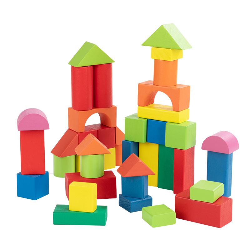 Xianci 100-Piece Large Wooden Building Blocks for Early Childhood Education