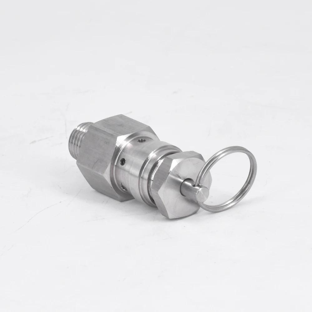 0.1/0.2/0.3 Mpa 1/4" NPT SUS304 Sanitary Adjustable Air Release Pressure Relief Safety Valve Exhaust Homebrew Compressor