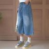 New Arrivals Open Run Women High Waist 7 8 Wide Fit Jeans