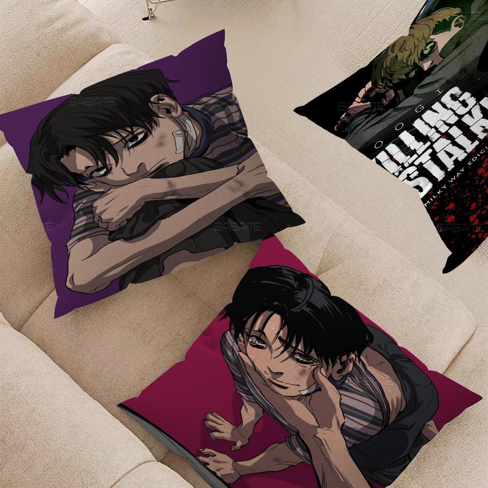 Anime Killing Stalk Decorative Room Aesthetics Pillow Case Home Decor Bedroom Sofa Bed Couch Pillow Cover 45x45