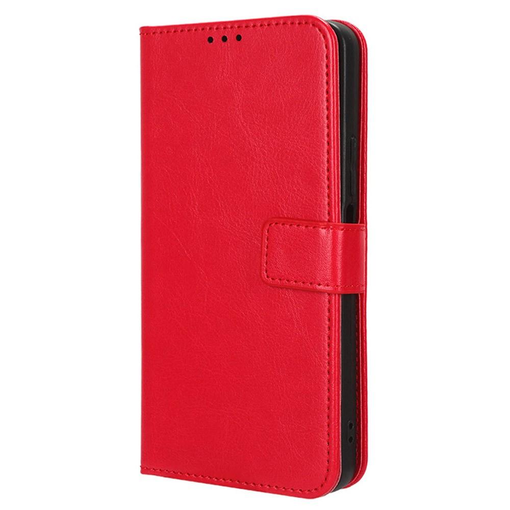 Flip Case for Oppo Reno 12FS / 12F, Crazy Horse Wallet, Red