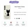 For Samsung Galaxy A16 5G/4G Case Black Cat on the Wall Pattern Printing Straight Edge TPU Phone Back Cover