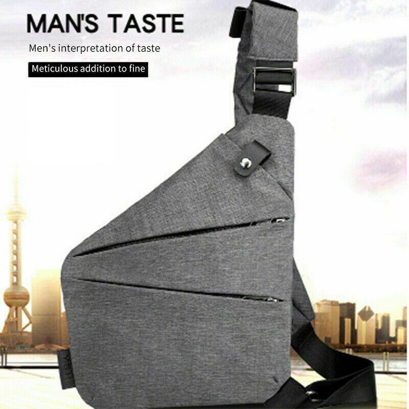 Durable Scratch Resistant Crossbody Sling Bag With Smooth Zipper And Sunglasses Straps
