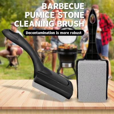 Pietra per Pulizia Griglia BBQ Manico Ergonomico Potente Decontaminazione Carburo Pulitore Residui di Cibo