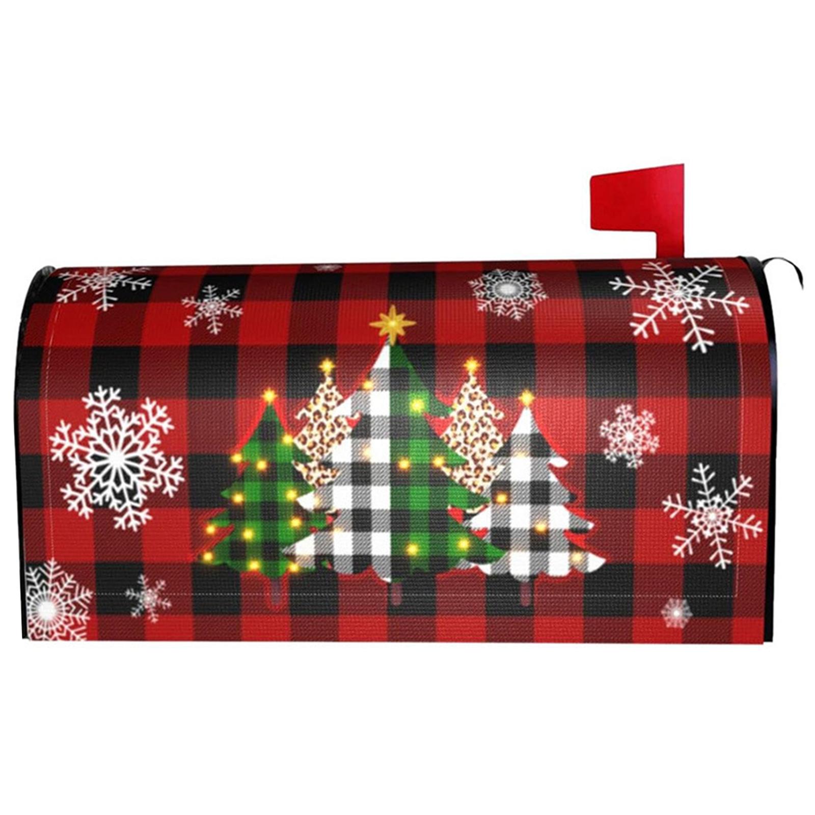 

Winter Large Mailbox Cover Oversized Letter Case Protection Sleeve Decorative Post Box Cover Wraps for Home Garden Outside Decor