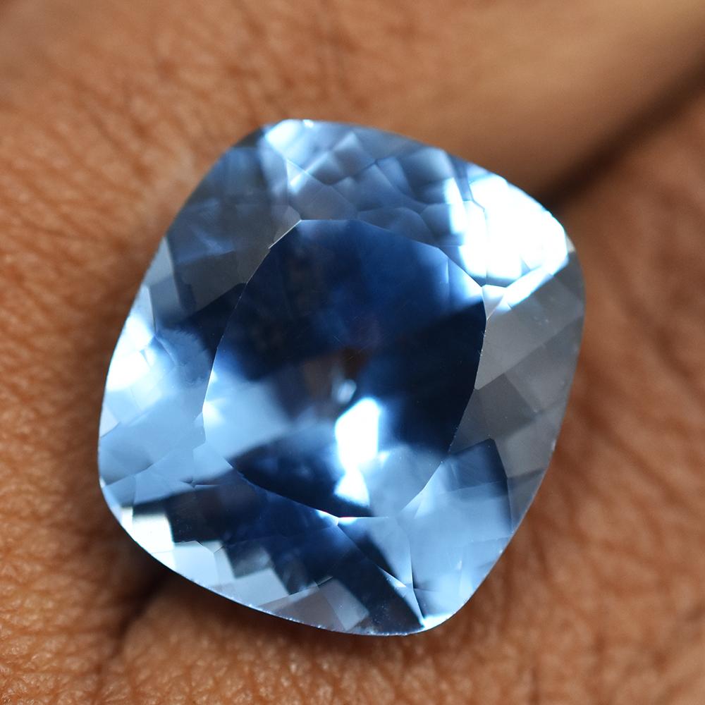 Natural Blue Sapphire Loose Gemstone 15.30 Ct Cushion Cut September Birthstone for Gem Collections