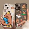 Cute Cartoon Capybara Phone Case for Iphone 12 13 11 14 15 Pro Max X XS MAX XR 7 8Plus SE2 Funny Animal Couple Soft Cover Fundas