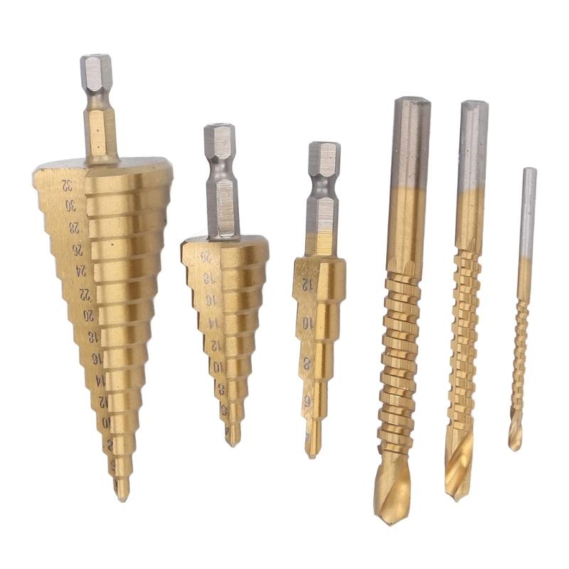 Professional Multi Purpose Tapered Step Drill Bits Double Flute Design Efficient Chip Removal Bearing Steel Construction