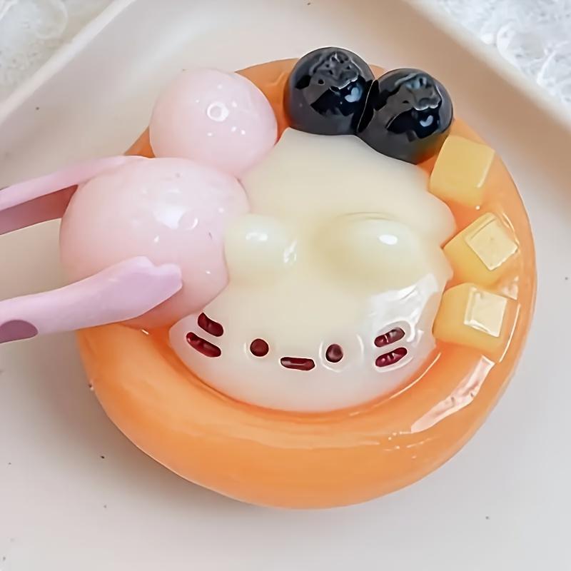 

Cute Kitten Egg Tart Pinch and Pressure Ball - Claw Theme, Perfect Christmas/Halloween/Easter Gift