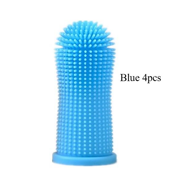 4Pcs/1pc Pet Silicone Finger Brush Dog Toothbrush Anti-stone Kitten Finger Brush Finger Teeth Gum Care