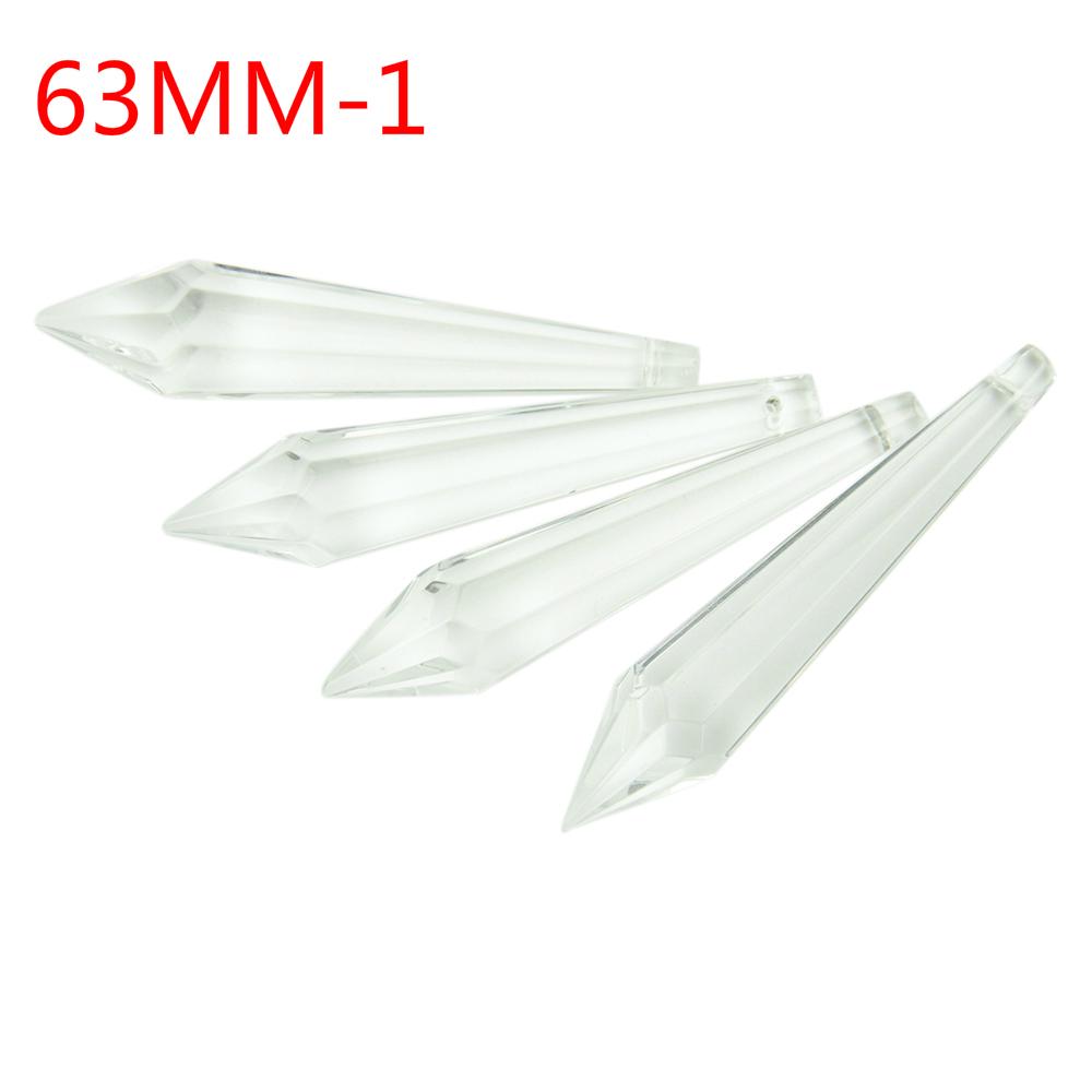 Clear Icicle Crystal Prisms 38Mm-100Mm Crystal U-Drop Prism Chandelier Glass Crystals Pendants Hanging For Chandelier Suspension