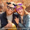 Halloween Costume Accessories Glittering Bat Wing Party Glasses Holiday Eyewear Cosplay Eyeglasses Frame for Festival