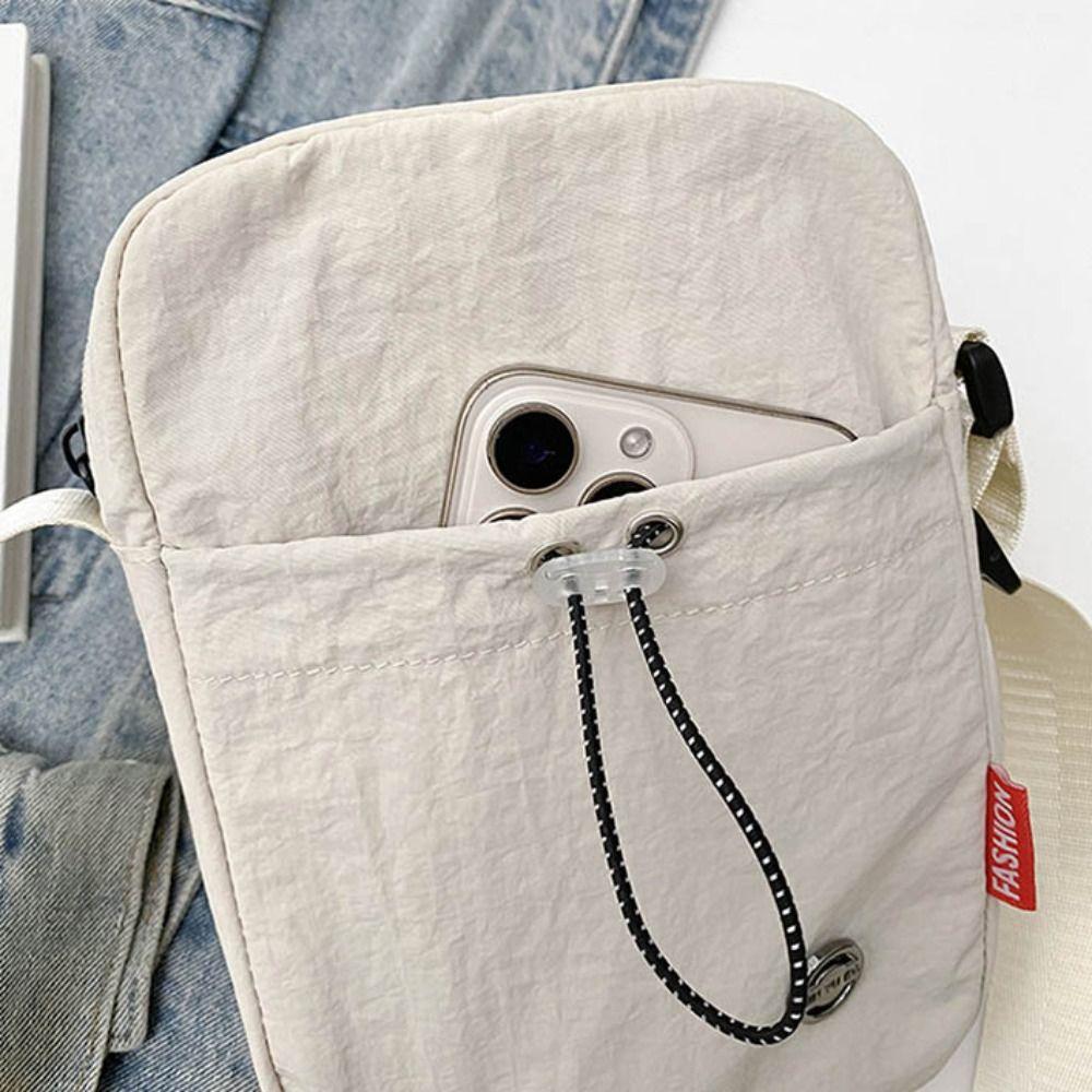 Waterproof Water Bottle Carrier Bag Solid Color Water Cup Bag Drawstring  Crossbody Bag  Girls