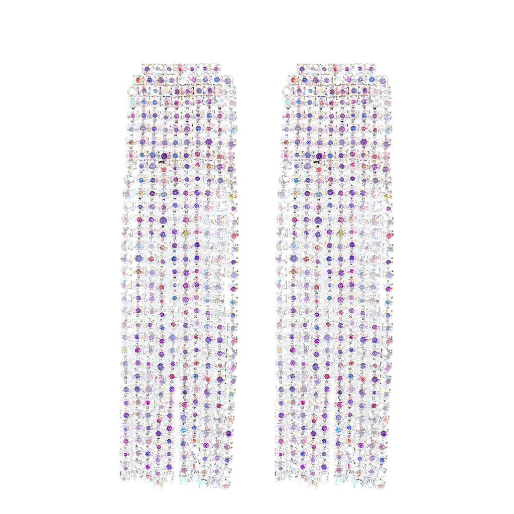 Temperament Lux Super Flash Cercei Lungi cu Franjuri cu Strasuri