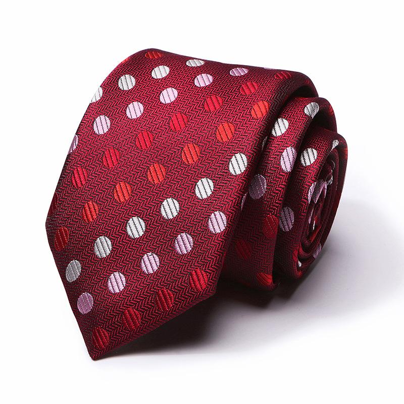 Tie Tie Polyester Silk Tie 8Cm Business Men'S Dress Wedding Studio Tie