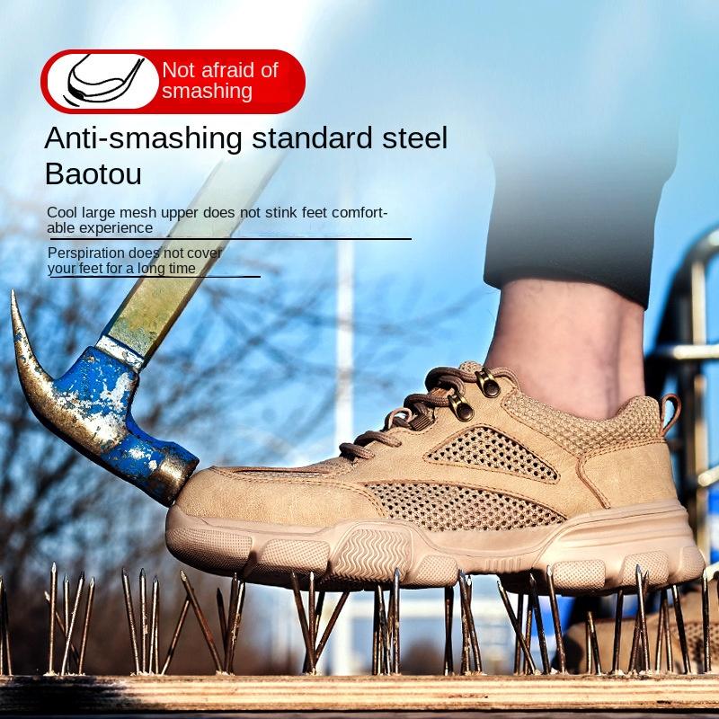 Labor Insurance Shoes Anti-smashing, Stab-proof and Deodorant Workshop Work Shoes Wear-resistant Construction Site Protection Safety Shoes