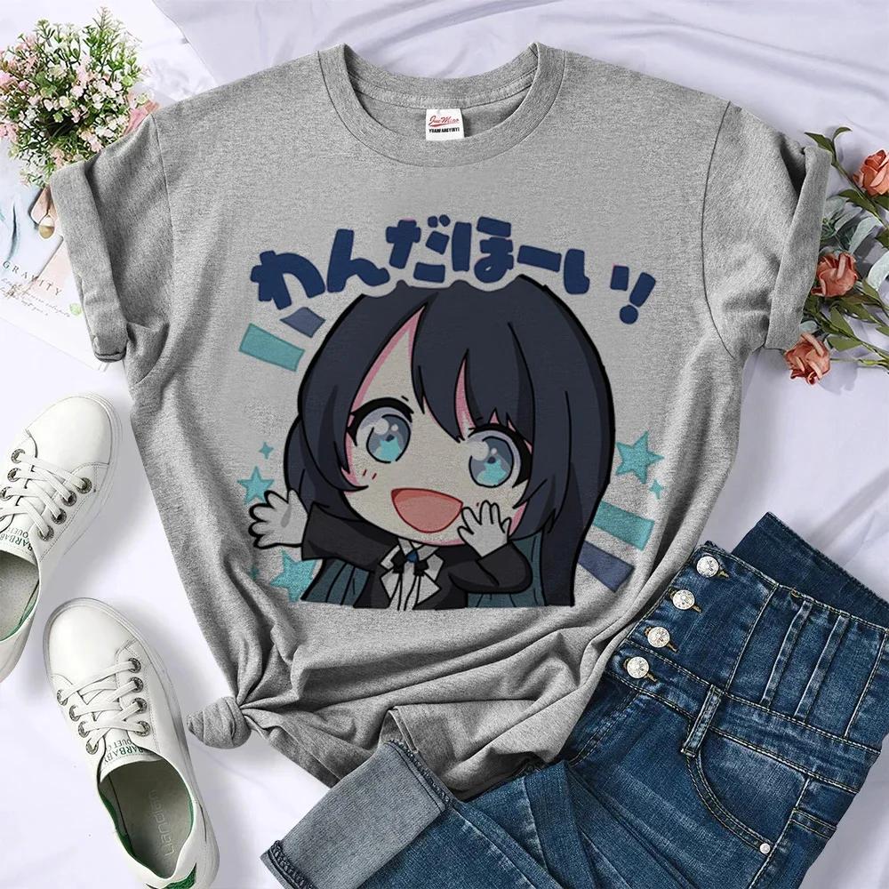 Ado T-shirts Women Anime Designer Top Girl Japanese Harajuku Clothes Funny Trip T-shirts Fashion T-Shirt Summer Street Tops