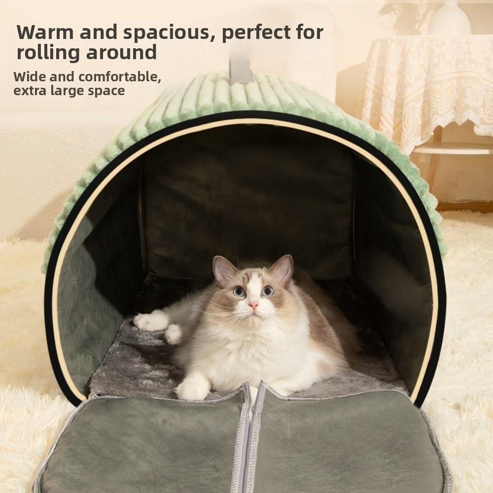 Enclosed Pet House Detachable Warm Tent Winter Dog Bed & Cat Bed  For Small Animals