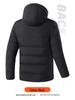Unisex Smart Heated Winter Jacket with Hood - Rechargeable and Temperature-Controlled.
