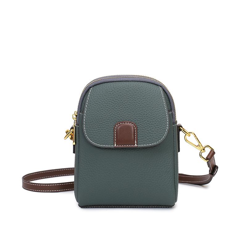 Genuine Leather Crossbody Handbag for Women, 2025 New Top Layer Cowhide Shoulder Bag, Versatile Small Phone Purse